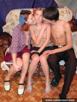 Teen threesome sex seduction