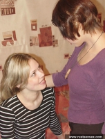 Russian teen lesbians do home cunnilingus