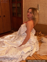 Russian teen bride does horny posing