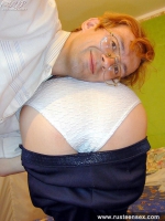 Russian teen redhead sucking cock and fucked