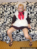 Russian teen pussy teased by cock