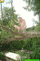 Naked pisser