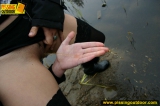 Teen brunette lesbians outdoor watersports pissing