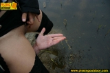 Teen brunette lesbians outdoor watersports pissing