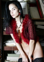 Katie fey - Dark Night Photoshoot in Red