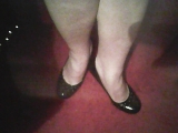 Black... studded... 4 inch heels