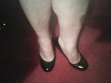 Black... studded... 4 inch heels