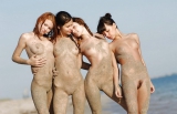 Four Teens On Beach .My Fav RedHead. Ur Fav?