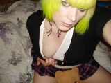 Chubby EMO sucking cock