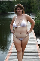 Bigger ladies look great in bikinis too!