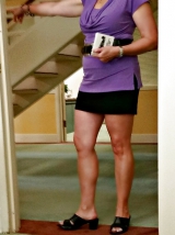 Snuck some pics of the secretary\'s thighs and legs.