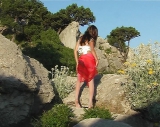 Pretty 22 yo Sofia posing outside