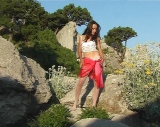 Pretty 22 yo Sofia posing outside