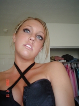 Sexy Cute Blonde Teen In Black Kneesocks