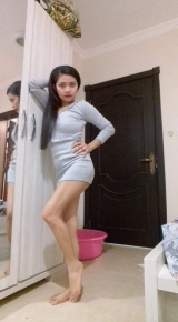 Sheraine Pornstar Hottest Pose In Gray Dress