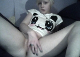 Punk teen nude selfshots - stripping at home with a nubile t