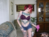 Tattooed Punk Babe Spreads Nude - True Amateur Models