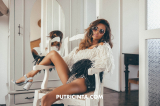 Putri Cinta making a nude fashion show at home