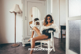 Putri Cinta making a nude fashion show at home