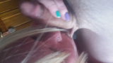 Blonde slut deapthroats cock