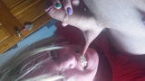 Blonde slut deapthroats cock