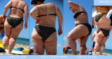 BBW and SSBBW beach voyeur (My work)