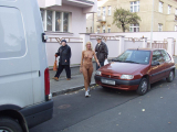 girls walking naked on street