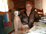 granny shows pussy