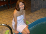 Russian woman in the sauna