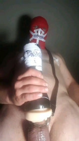 Masturbating with artificial pussy