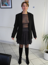 Pierced slut Silke on the PC
