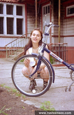 Bike riding without panties - N