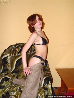 Young slut in armchair - N