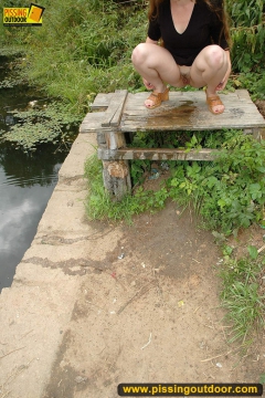 Pissing teen on the old table - N