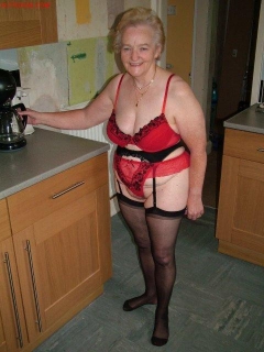 Granny in lingerie - N