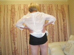 sexy milf fiona in black mini skirt - N