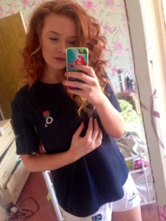 British redhead amateur - ginger english teen gets naked - N