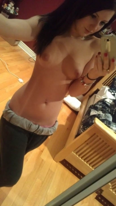 Naked mirror selfies - Tight chav teen mobile snaps - N