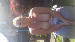 Cum on blonde tits - N