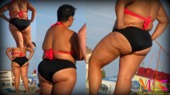 bbw beach candid - N