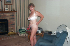 MILF Prudence showing off her adorable hairy pussy - N