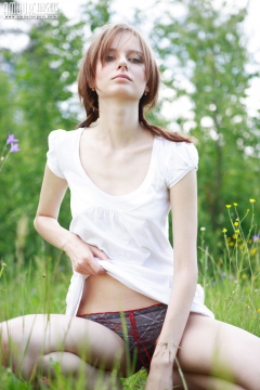 Teen Poses Outdoors - N