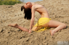 Naughty teen in a desert - N
