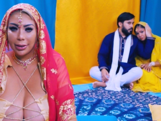 A busty Indian woman