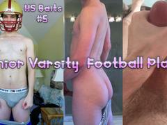 JV Football Stud pulls undies down to let his large dong out