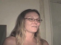 Older Blonde Crack Whore In Glasses Sucking Dick POV