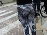 Young eye candy walks around in tight pants teasing with he