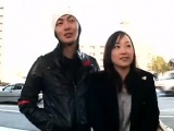 Pretty young Asian chick sucks her BF's tongue and gets her