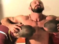 German gaydaddy barebacks gay in 3some