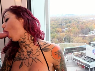 German Tattoo Model Ria Red at Real Private Fuck in Hotel